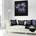thumbnail image 3 of Designart Green Fractal Flower in Dark - Floral Throw Pillow - 18x18, 3 of 5