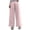 Pink, variant on Tumotour Oversized Linen Pants For Women Flowy Pants Wide Leg Embroidered Casual Pants Lounge Loose Beach Summer Pants Elastic Waist Trousers