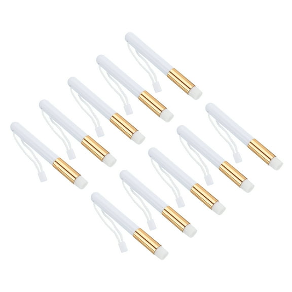 Uxcell Ink Blending Brushes Mini for Card Making, Small Ink Painting Blending Brushes Tool White Golden 10Pack