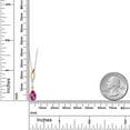 thumbnail image 6 of 925 Silver and 10K Yellow Gold Pure Pink Mystic Topaz and White Lab Grown Diamond Pendant Necklace for Women | 1.61 Cttw | Gemstone November Birthstone | Pear Shape 9X6MM | With 18 inch Chain, 6 of 6