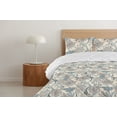 thumbnail image 4 of Ambesonne Floral Design Down Alternative Quilt Comforter, Flowers Retro Leaves, Twin XL, Cream Pale Azure Blue, 4 of 5