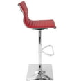 thumbnail image 2 of Masters Contemporary Adjustable Barstool with Swivel in Red Faux Leather by LumiSource, 2 of 8