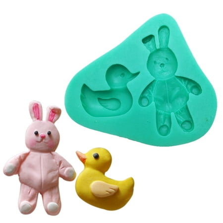 

CHOMOEN Easter 3D Bunny Silicone Mold Clay Soap Epoxy Mould DIY Cake Chocolate Dessert Fondant Decorating Tools Baking Supplies