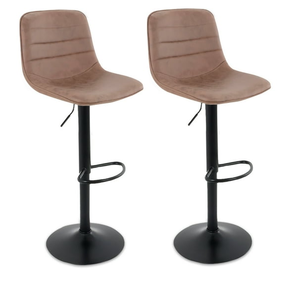 Sillas Verona Alta para Barras de Cocina con Altura Ajustable Bancos Desayunador Elegante para Decoración del Hogar Fabricado 100% Poliéster y Tejido Transpirable Set de 2 Sillas Cafe