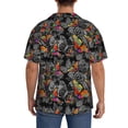 thumbnail image 3 of Vsdgher Multicolored Butterflies C Men's Cuban Shirt, Hawaiian Shirts, Business Casual Button Down Shirts, Short Sleeve Shirt-Medium, 3 of 5