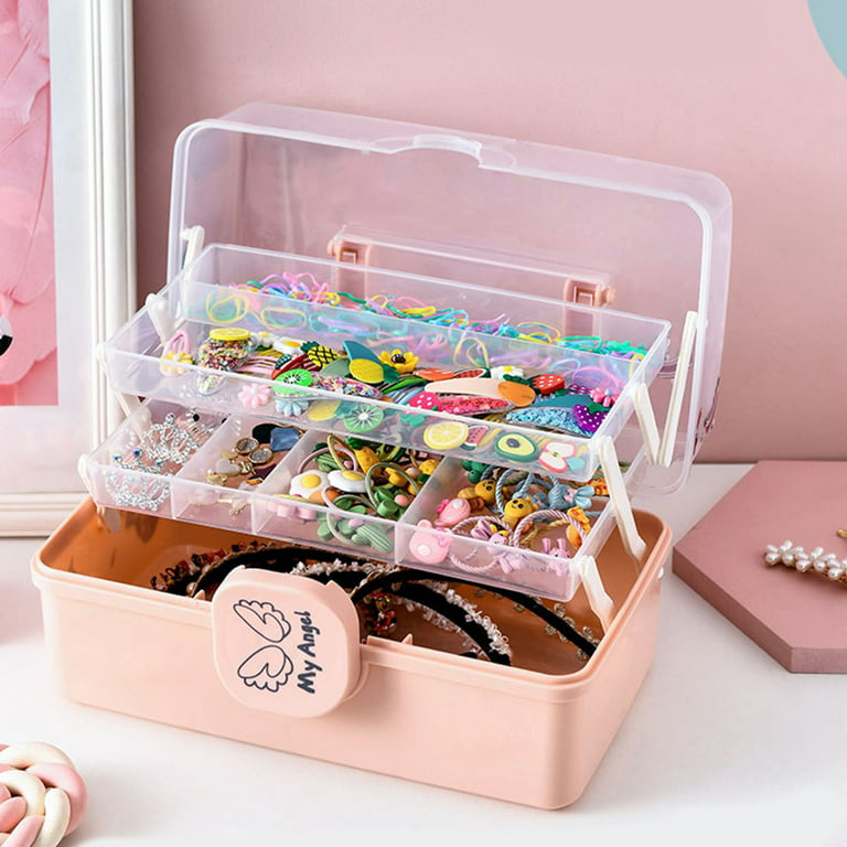 Cute Storage Box Hairpin Headdress Girls Makeup Dresser Accessories  Headstring Desktop Layered Jewelry Box - AliExpress