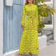 thumbnail image 3 of Yellow bricks Long Dress beach dress summer women's suit elegant party dresses for women 2024 Dresses, 3 of 4