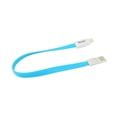 thumbnail image 2 of Flat Magnetic Gold Plated Micro Usb Data Cable 0.7 Foot In Blue, 2 of 3