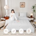 thumbnail image 3 of Manfei Modern Checkered Queen Comforter Set,Geometric Check Comforter Sets Queen,Gray,Light Gray Reversible,3-Piece,1 Comforter and 2 Pillowcases,3-Piece,1 Comforter and 2 Pillowcases, 3 of 7