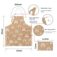 thumbnail image 7 of Brown Boho Bohemia Rainbow Hearts Pattern Apron-Garden Aprons for Women with Pockets-Cotton Linen Waterproof Kitchen Cooking Gardening Aprons Adjustable for Kitchen,Cooking,BBQ and Salon 33x27 Inch, 7 of 7