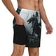 thumbnail image 2 of Fotbe Valley Gray Dragon Traje de Baño para Hombre – Shorts de Natación de Secado Rápido con Forro y Bolsillos-Large, 2 of 6