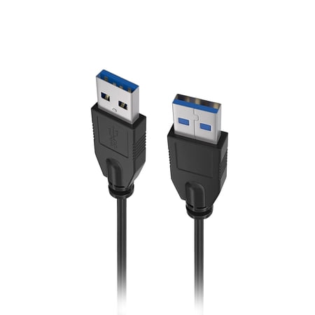 USB 3.0 Type A to Type A Cable Male to Male - 2 Pcs Pack | SuperSpeed Data Transfer Cable for PC, Laptop, External Hard Drives, and Peripherals - 6 FT