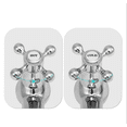 thumbnail image 4 of Juego de 2 Grifos para Lavabo de Baño, Grifería Monomando para Lavabo, con Mando en Cruz Cromo Pulido, 4 of 5