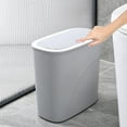 thumbnail image 5 of Kitchen Trash Can, Step-On Garbage Can with Lid, Tall Kitchen & Bathroom Trash Can, Small Office Waste Bin, Gray - Xuniizn, 5 of 7