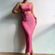 thumbnail image 1 of Vestido Conjunto de vestido sin mangas con falda ajustada de temperamento sexy estilo francés para mujer Cgtredaw Para estrenar, 1 of 1