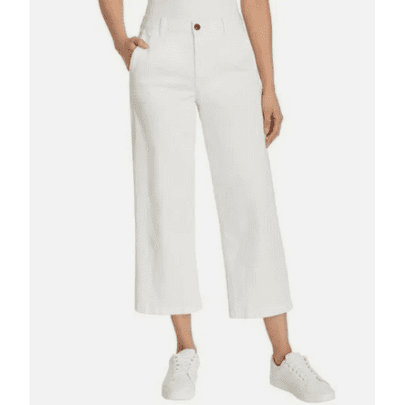 Ella Moss Women's Wide Leg Crop Pant Cream 16