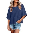 thumbnail image 2 of Womens Short Sleeve Tops Summer 2026 Trendy Boat Day Outfits Dressy Casual Blouses for Work Vacation Mode, 2 of 6