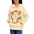 thumbnail image 2 of DISNIMO Cute Monkey Hoodie Kids 6-7 Pullover Hoodies for Boys and Girls Matching Hoodies for Friends Sweatshirt Hoodie Sweatshirts for Girls Streetwear Tops Hoodie with Front Pocket Fall, 2 of 7