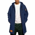thumbnail image 4 of Men's Lightweight Waterproof Hooded Softshell Rain Jacket Long Windbreaker, 4 of 6