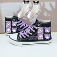 thumbnail image 4 of Kuromi Cinnamon Dog Melody primavera y verano lindos zapatos de lona altos combinables para estudiantes femeninas zapatillas informales con grafiti, 4 of 5