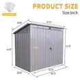 thumbnail image 5 of Kojooin Outdoor Trash Can Storage, Waterproof Galvanized Steel Garbage Bin Storage House With Sloping Roof And Lockable Door, Metal Shed For Garden Yard, 5 of 6