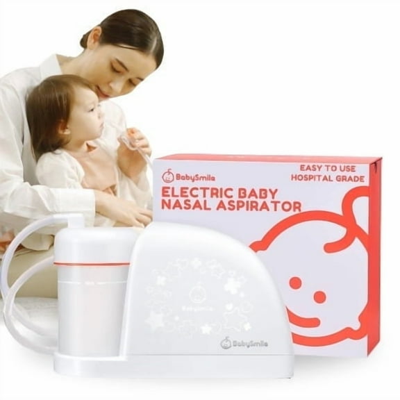 BabySmile | Electric Baby Nasal Aspirator |3 Suction Level Mucus Nose Suction for Newborns   | Boogers/Mucus (Large)