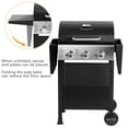 thumbnail image 3 of Master Cook 3-Burner Propane Gas Grill, 472 Sq In Cooking Area, 30,000 BTU Outdoor BBQ Grill for Patio, Backyard, 3 of 8