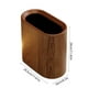 thumbnail image 3 of Cubo de basura compacto con tapa abatible y prensa | Ideal para cocina, baño, oficina y espacios estrechos | Contenedor de basura de plástico con abrazadera | Marrón y beige, 3 of 6
