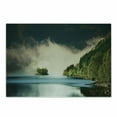 thumbnail image 1 of Lake Cutting Board, Mountain Reflection Natural Life Lovers Foggy Scene Panoramic Spring Themed Picture, Decorative Tempered Glass Cutting and Serving Board, in 3 Sizes, by Ambesonne, 1 of 2