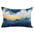 thumbnail image 2 of Navy Blue Throw Pillow Cover, Pillowcase Protectors with Zipper, Breathable Decorative Lumbar Pillow Case Cover, Abstract Modern Oil Painting Art Pillow Shams for Couch Sofa 16x24Inch, 2 of 8