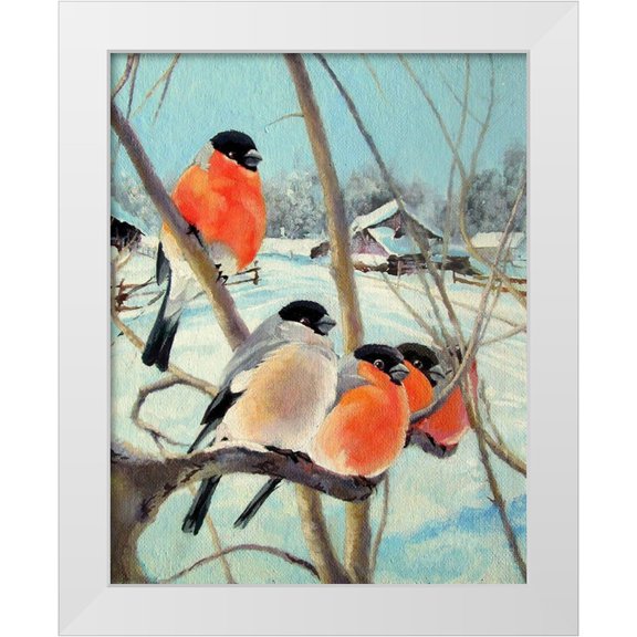 Pautov, Igor 12x14 White Modern Wood Framed Museum Art Print Titled - A Winter Fairytale