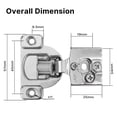 thumbnail image 5 of Paquete de 20 bisagras para gabinete de cocina, bisagras para gabinete de Cierre Suave, bisagras para gabinete de níquel cepillado, bisagras para puerta de acero inoxidable, 5 of 5