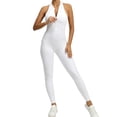 thumbnail image 1 of MKLEKYY Leggings para mujer, monos de yoga para mujer, monos deportivos para entrenamiento, ropa deportiva para mujer, monos y monos deportivos para mujer, mono deportivo cruzado sin espalda 4983, 1 of 4