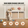 thumbnail image 2 of KFFKFF 24x60 inch Free Standing Dog Gate Freestanding Pet Gate Foldable White, 2 of 9