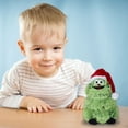 thumbnail image 6 of 11.81Inch Electric Light Up Toy ，Green Hair Monster Soft Plush Stuffed Toy for Kids Birthday Gifts, 6 of 8