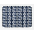 thumbnail image 1 of Acanthus Bath Mat, Continuous Classic Botanical Motif Pattern with Curls and Swirls, Plush Bathroom Decor Mat with Non Slip Backing, 29.5" X 17.5", Night Blue and Eggshell, by Ambesonne, 1 of 2