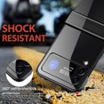 thumbnail image 2 of Compatible with Samsung Galaxy Z Flip 4 Case Plating Frame Electroplate Clear Luxury Elegant Case Camera Protector Soft TPU Shockproof Protective 3 PCS Anti-Skid Galaxy Z Flip 4 Case -Black, 2 of 11
