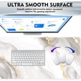 thumbnail image 5 of Gaming Mouse Pad, Large Mouse Pad for Desk, Desk Mat Extended Mousepad, with Non-Slip Rubber Base Desk Pad for Home Office Gaming (31.5 x 11.8", White Marble), 5 of 16