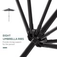 thumbnail image 6 of Outsunny 9' x 7' Dark Gray Patio Umbrella, with LED Lights, 6 of 9