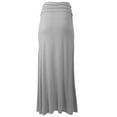 thumbnail image 3 of Made by Olivia Women's Basic Foldable High Waist Regular and Plus Size Maxi Skirts, 3 of 4