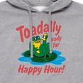 thumbnail image 2 of Instant Message - Toadally Ready For Happy Hour  - Men's Pullover Hooded Fleece Sweatshirt, 2 of 6