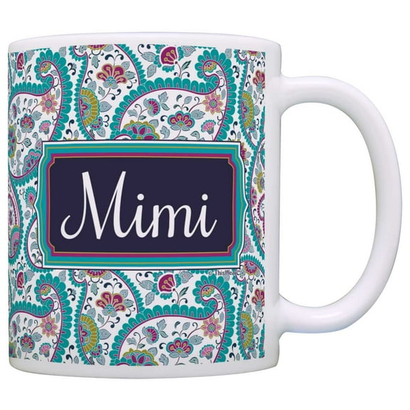 ThisWear Paisley Print Mimi Birthday Coffee Mug Paisley