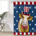 thumbnail image 4 of Chic Waterproof Polyester Fabric Shower Curtain,Independence Day Farm Cow American Flag Pentergram Machine Washable Shower Curtains for Bathroom Decor Set with Hooks No Liner,66" W x 72" H, 4 of 6