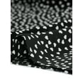 thumbnail image 7 of INSPIRE CHIC Women's Contrast Doll Collar Short Sleeves Polka Dots Tops Blouses XL Black Heart, 7 of 7