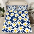 thumbnail image 2 of Feelyou Cartoon Flower Floral Full Size Sheets for Kid, Rustic Groovy Daisy Bed Sheets, Kawaii Cartoon Theme Sheet Sets, Lightweight Room Decor, 4 Pieces, 2 of 7