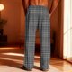 thumbnail image 4 of Ceisia Mens Plaid Pajamas Pants Elastic Waist With Pockets Sleep Soft Lounge Sleep Bottoms Gray M Gift, 4 of 9