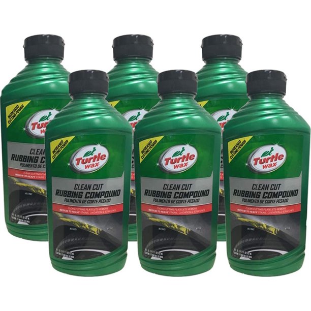 Turtle Wax Clean Cut Rubbing Compound (18 oz) 6 Pack