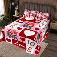 thumbnail image 2 of Erosebridal Love Heart Coverlet Set King, Pink Rose Bedding Set, Romantic Patchwork Decor, 3pcs, 2 of 5