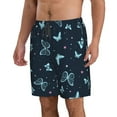 thumbnail image 2 of Wukai Beautiful Butterflies Print Beach Trunks with Compression Liner Swimsuit Quick Dry Beach Sports Shorts with Pocket-Large, 2 of 8