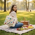 thumbnail image 7 of 3Pcs Heavy Duty Canvas Tote Bags, Large Capacity Reusable Shopping Bags, Machine Washable for Grocery, Camping and Outdoor Activities, 7 of 7